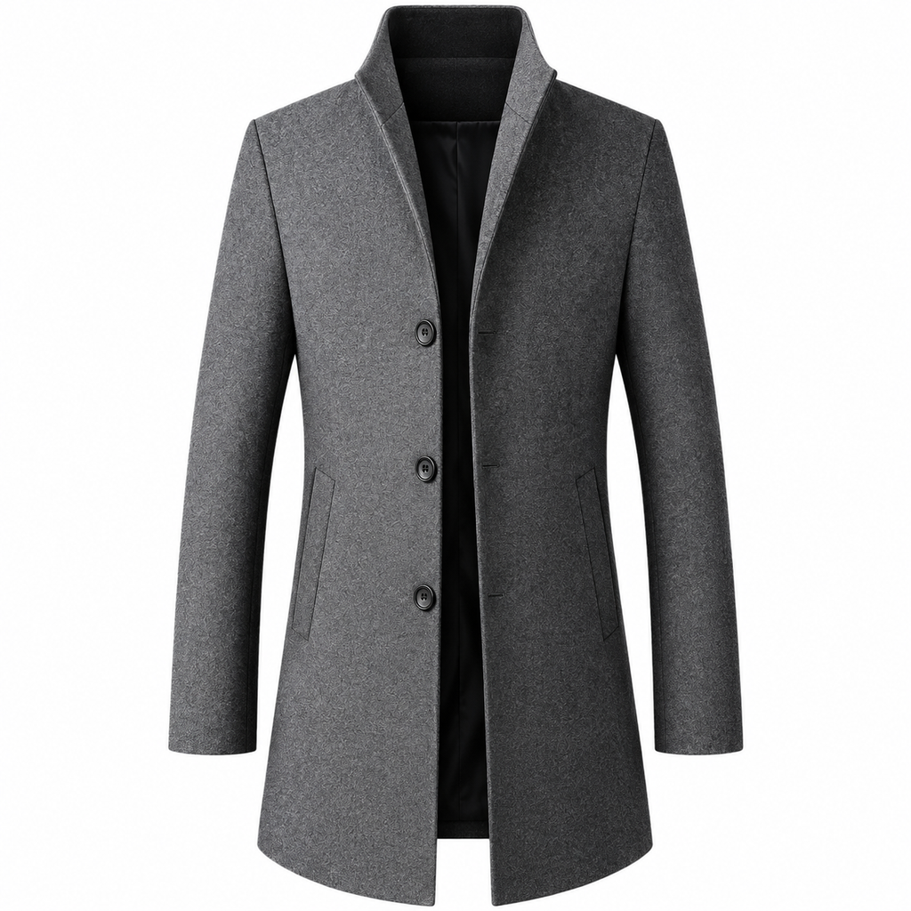 Stand Collar Long Trench Coat