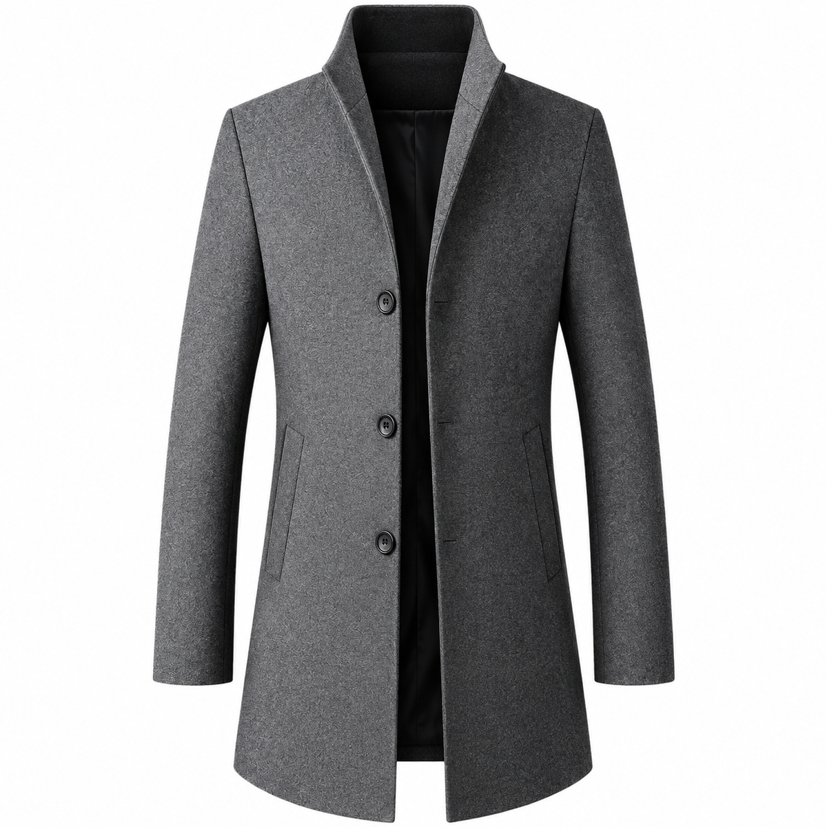 Stand Collar Long Trench Coat