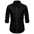 Men’s Black Patterned Casual Shirt