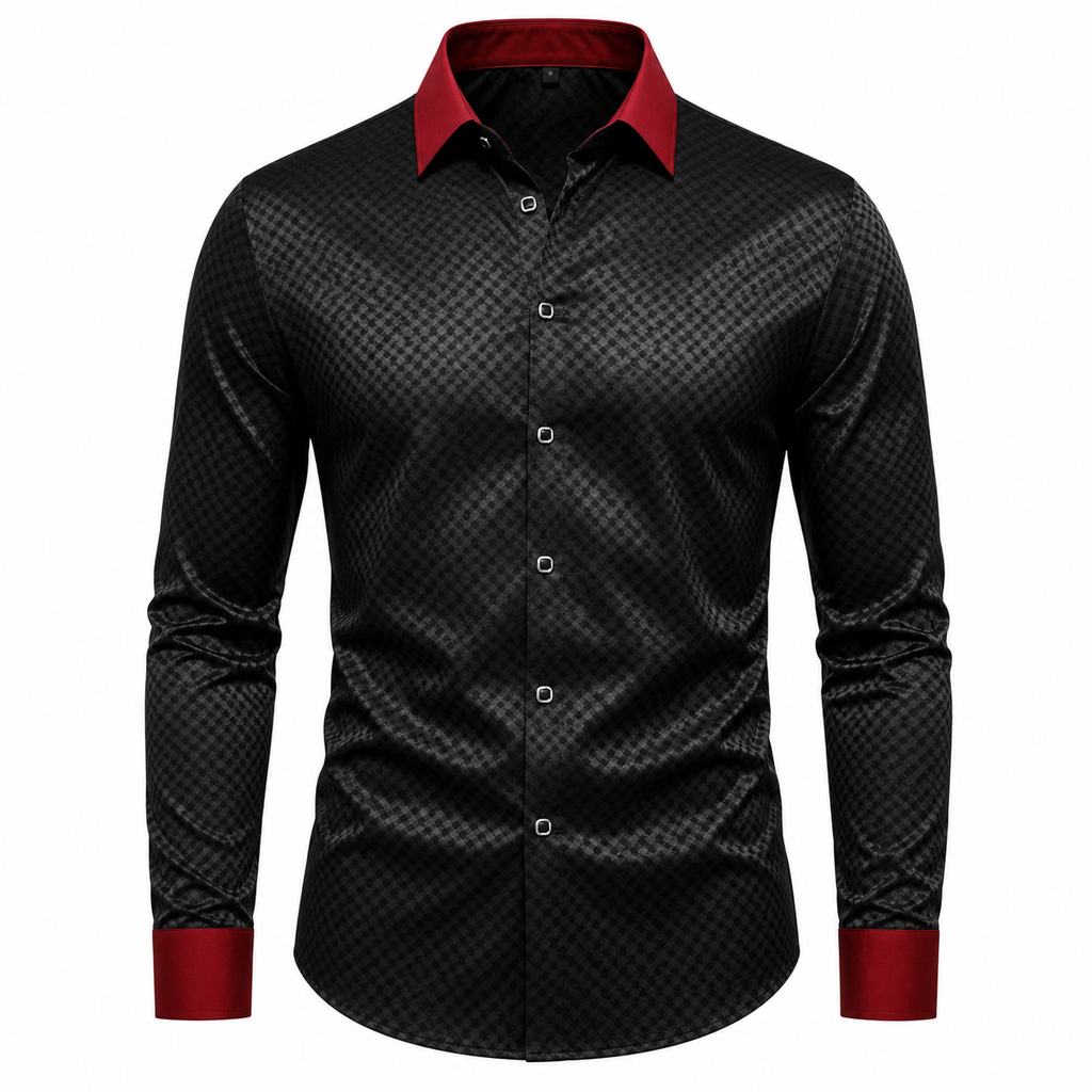 Men’s Luxury Contrast Collar Dress Shirt