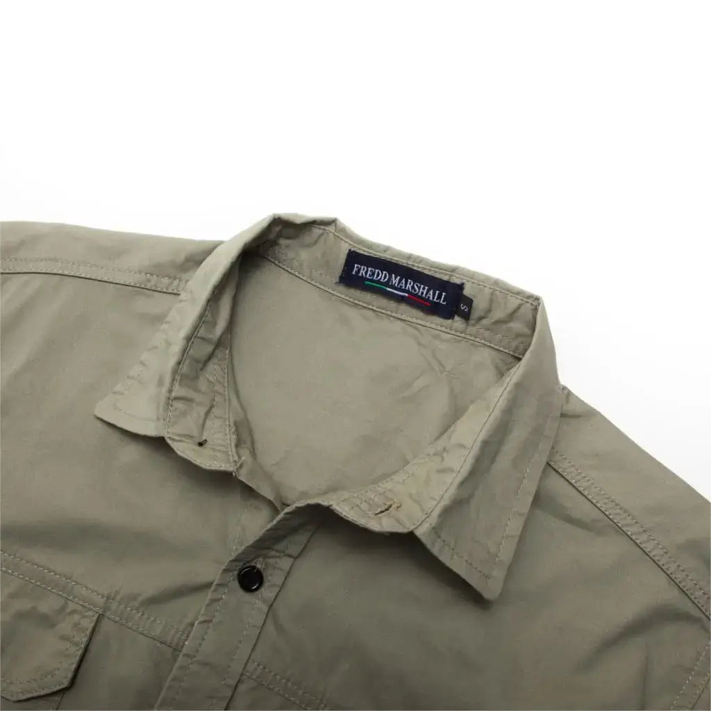 Men’s Cotton Military Cargo Shirt – Short Sleeve Work Shirt