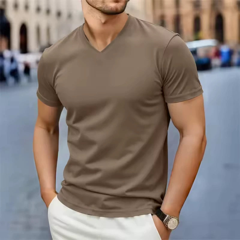 Men’s Smart Casual V-Neck T-Shirt