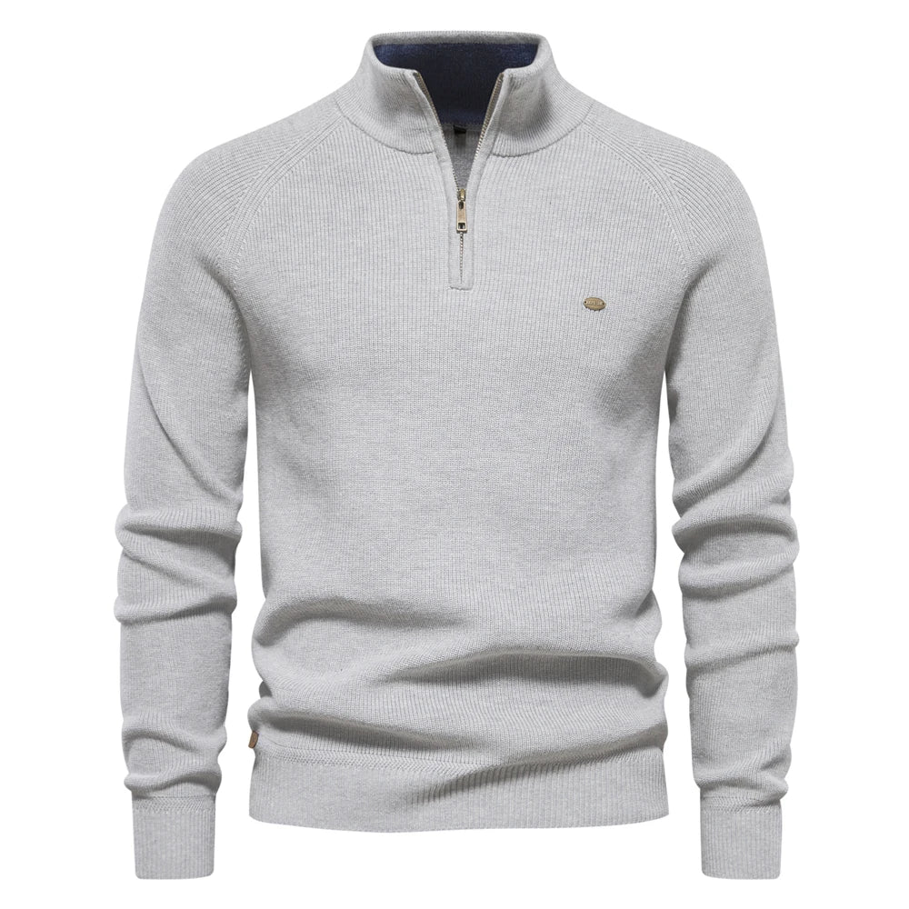 Men’s Zip-Up Knit Cardigan