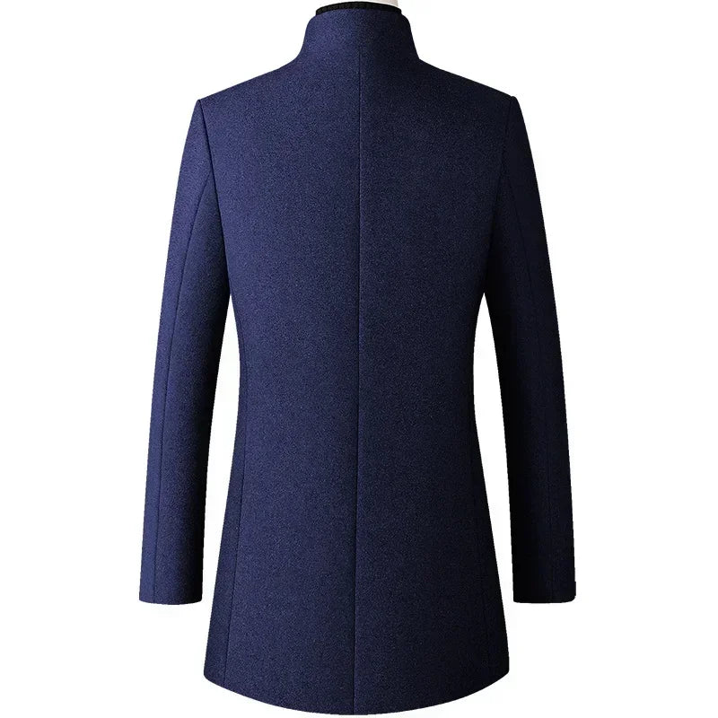 Stand Collar Long Trench Coat