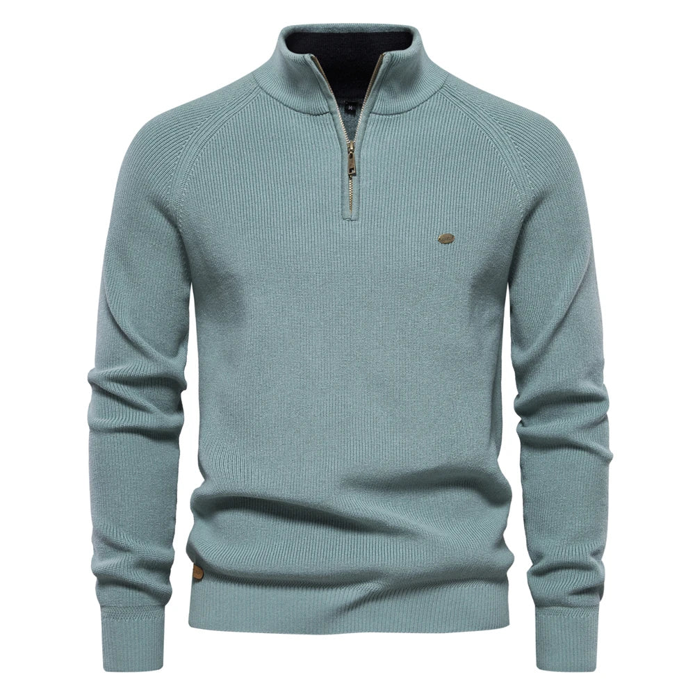 Men’s Zip-Up Knit Cardigan