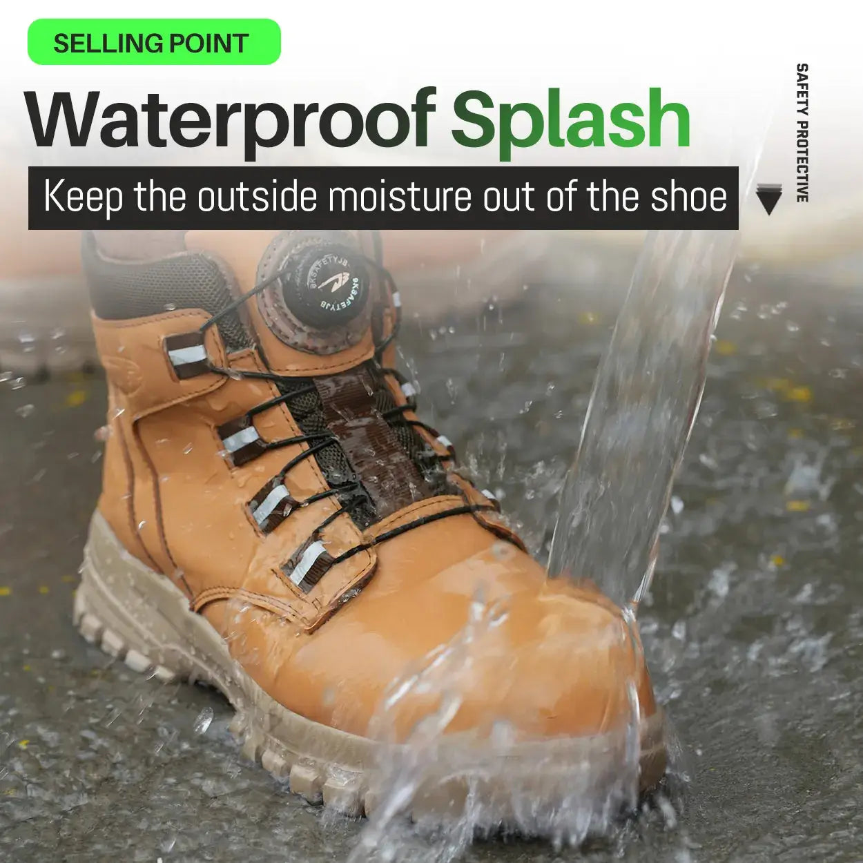 Waterproof Safety Work Boots - Feet Dry and Protected.