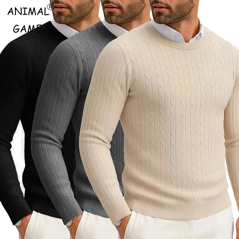 Men’s Cable Knit Crewneck Sweater