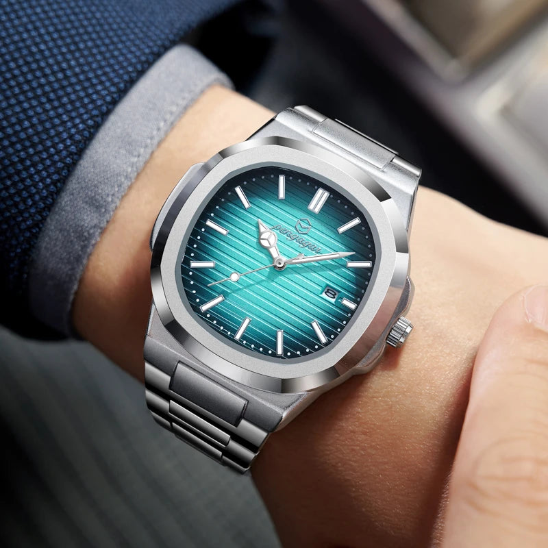 Square Stainless Steel Military Watch
