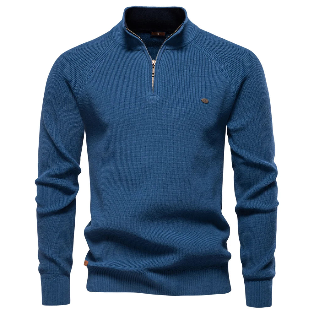 Men’s Zip-Up Knit Cardigan