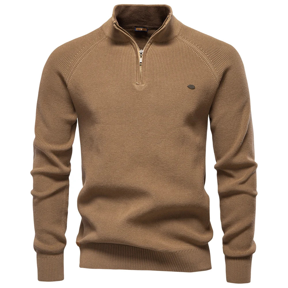 Men’s Zip-Up Knit Cardigan