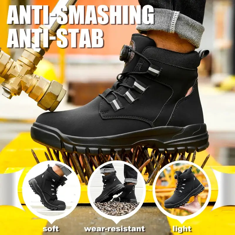 Waterproof Safety Work Boots - Feet Dry and Protected.