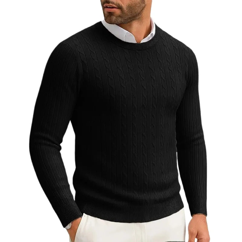 Men’s Cable Knit Crewneck Sweater