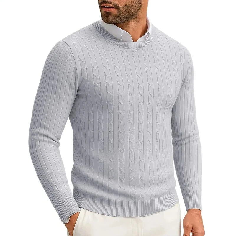 Men’s Cable Knit Crewneck Sweater