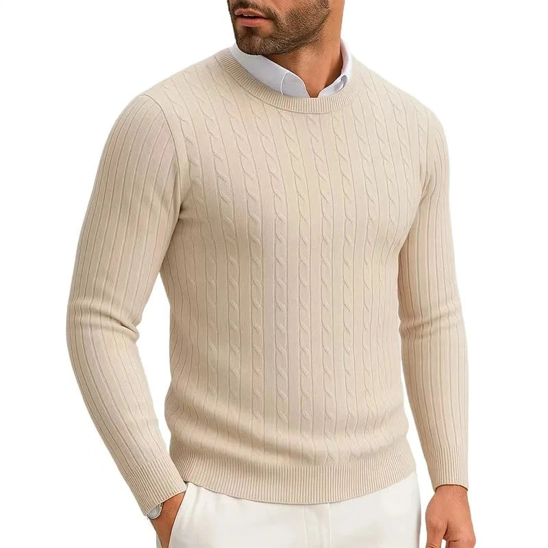 Men’s Cable Knit Crewneck Sweater