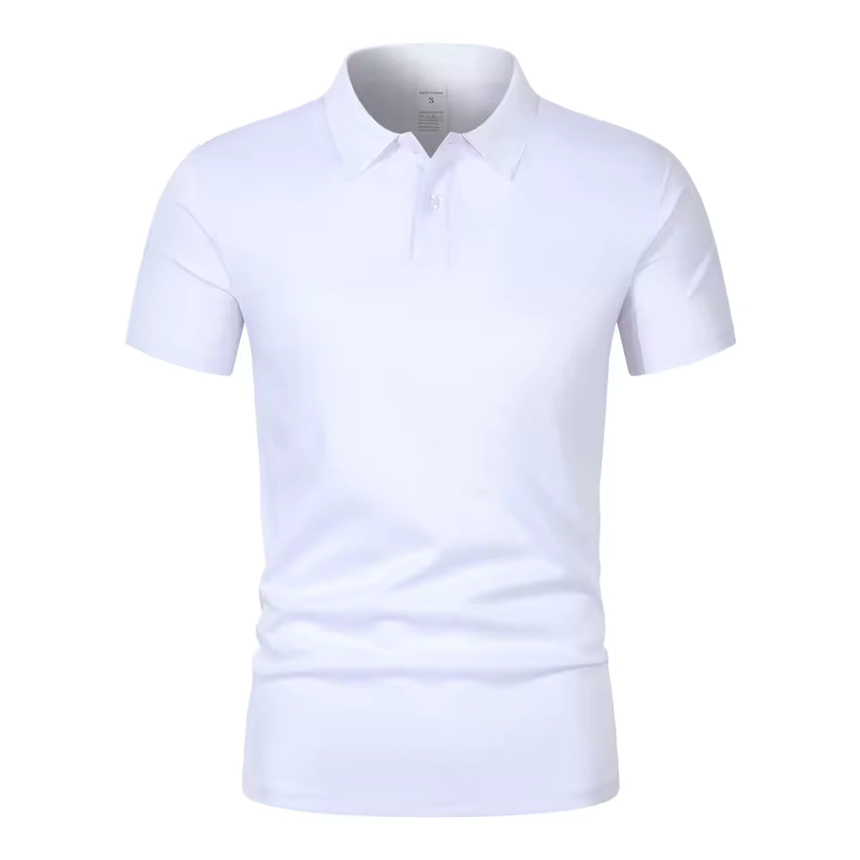 Men's essential summer polo in White