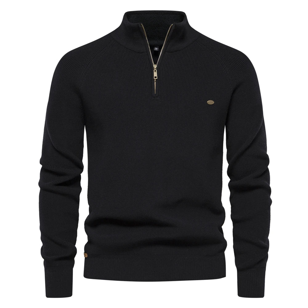Men’s Zip-Up Knit Cardigan