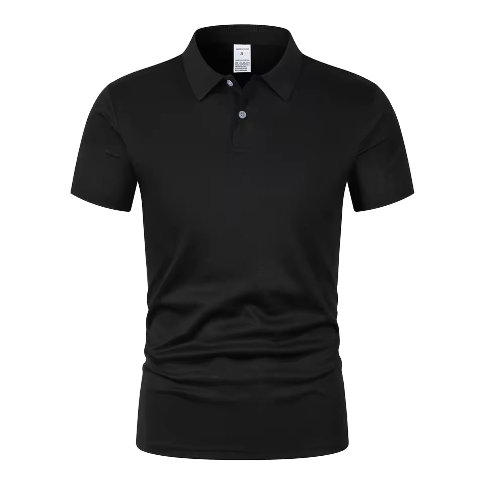 Men's essential summer polo in Black