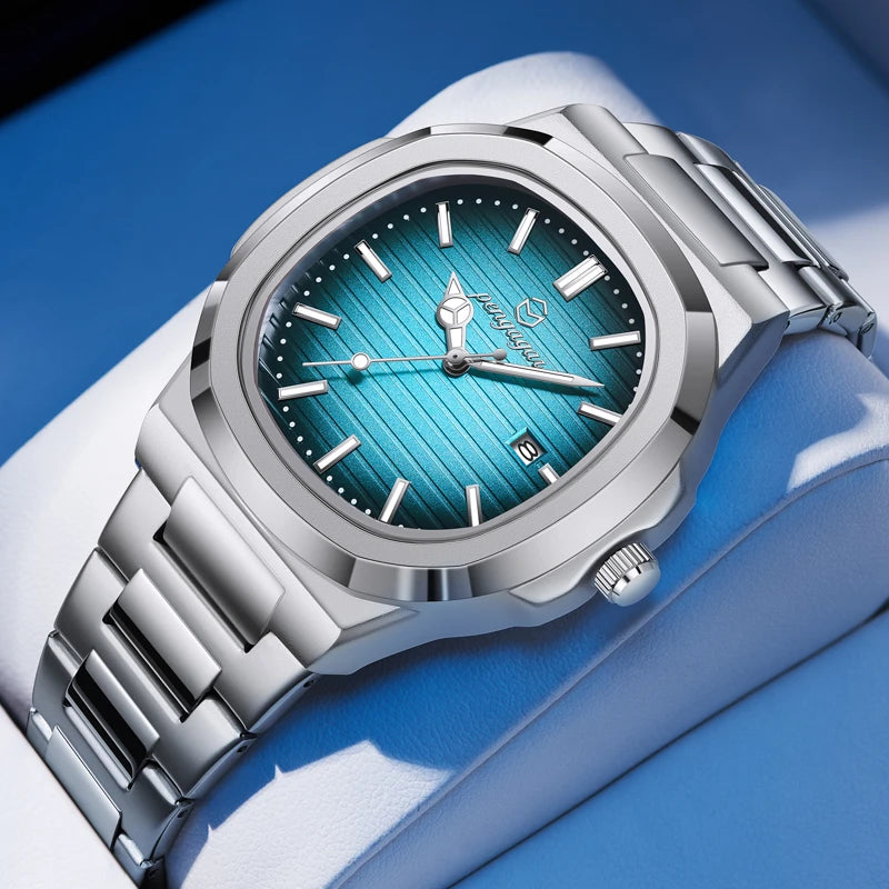 Square Stainless Steel Military Watch