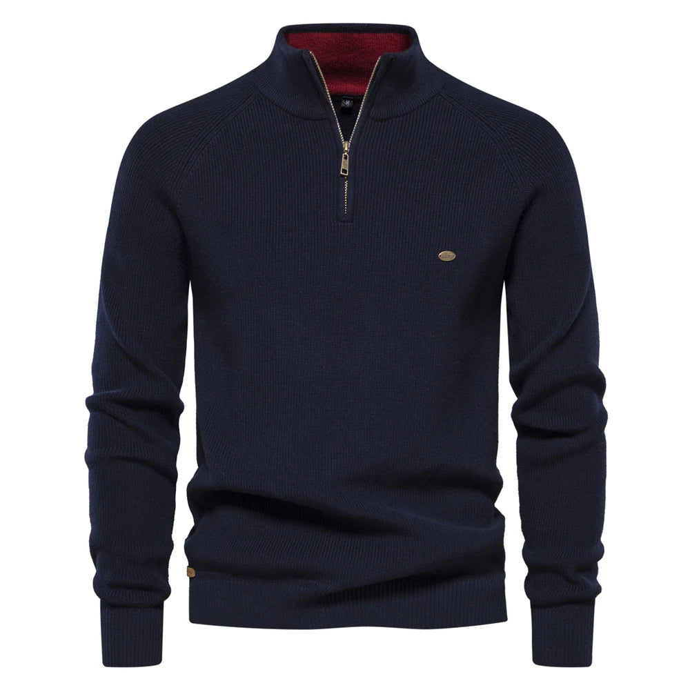Men’s Zip-Up Knit Cardigan