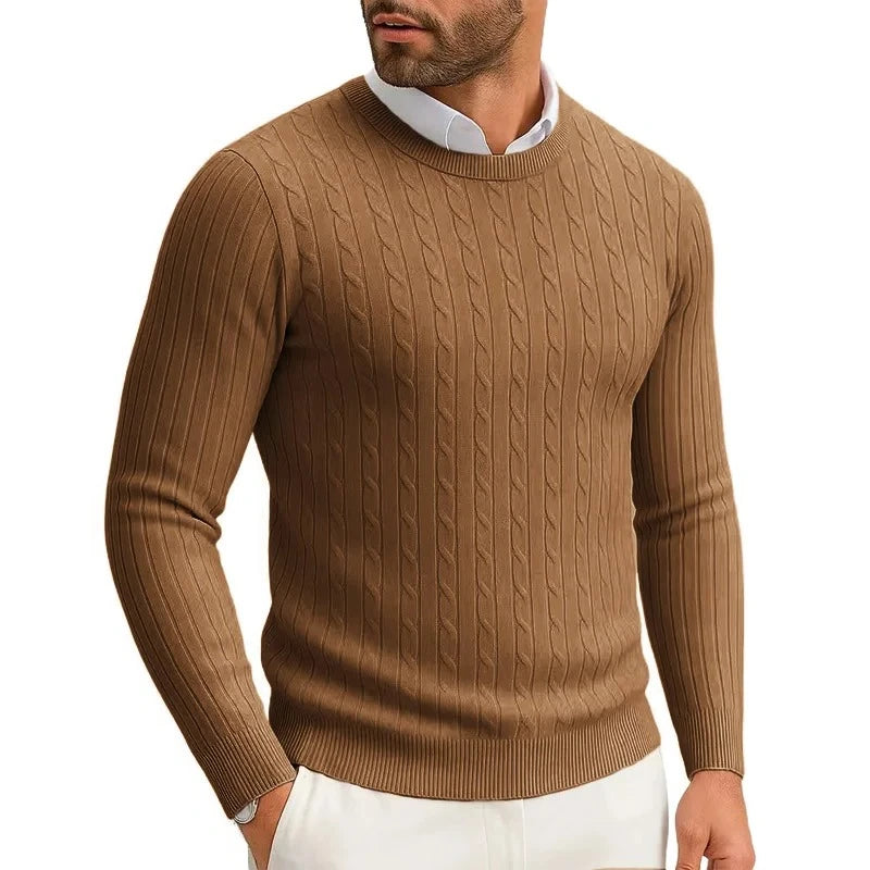 Men’s Cable Knit Crewneck Sweater