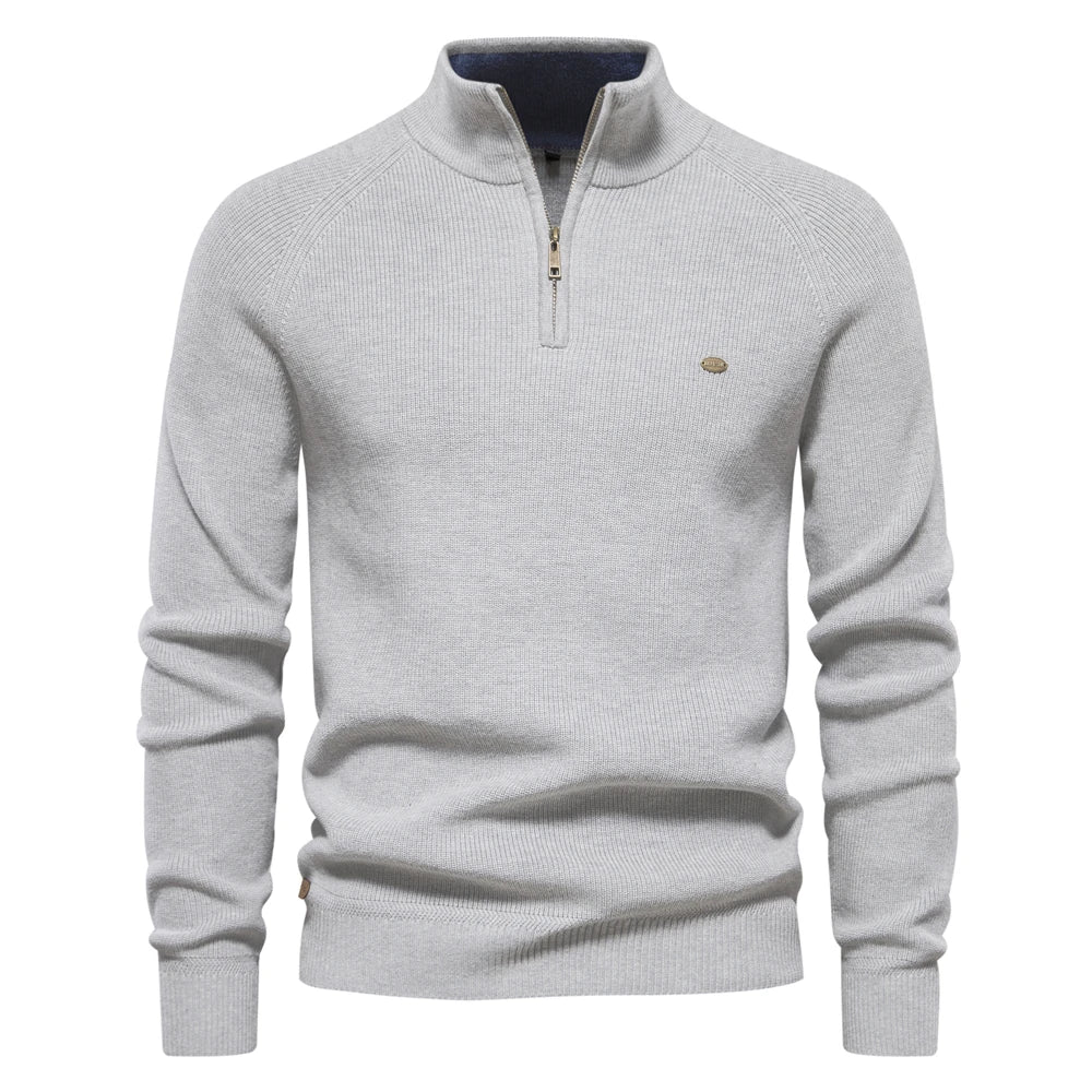 Men’s Zip-Up Knit Cardigan