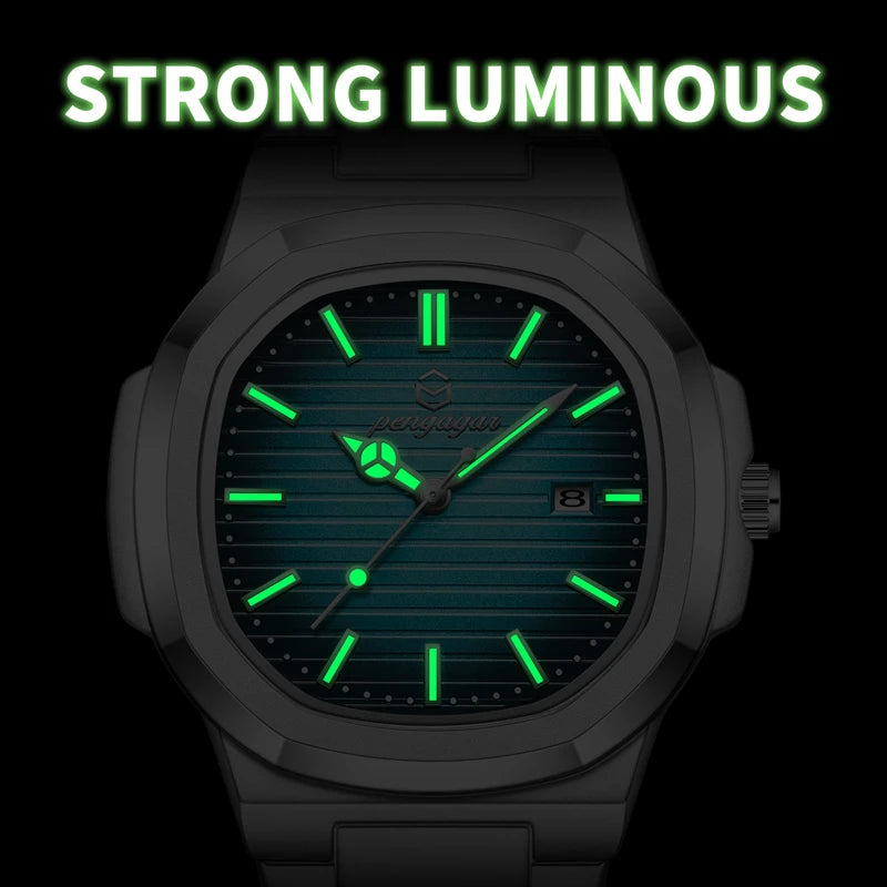 Square Stainless Steel Military Watch
