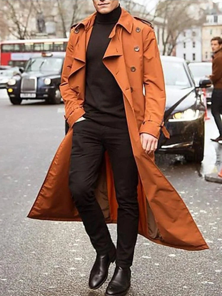British Style Long Trench Coat