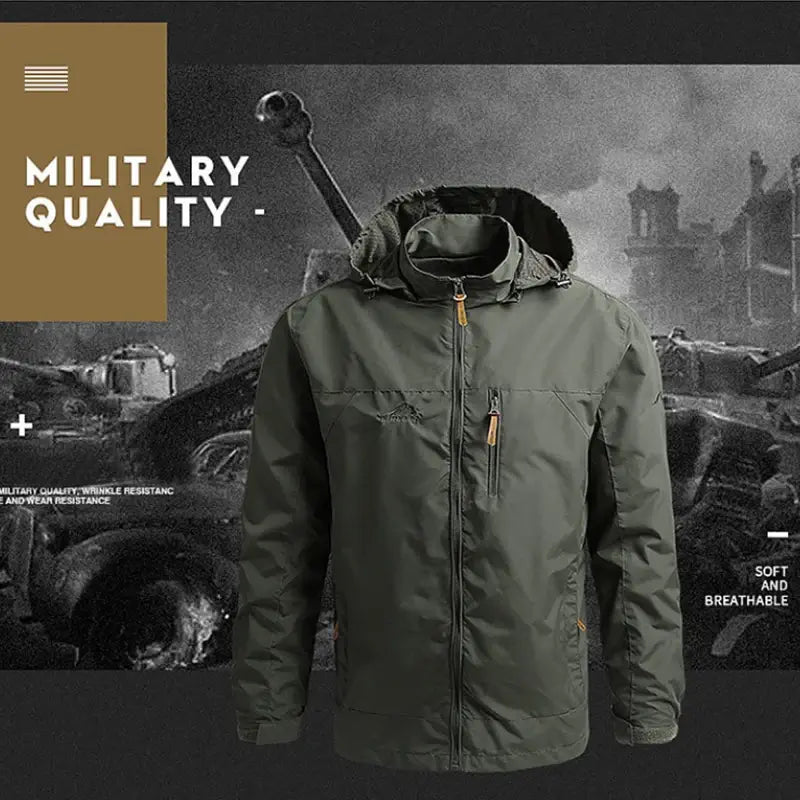 Men’s Waterproof Tactical Windbreaker – Outdoor Adventures Jacket
