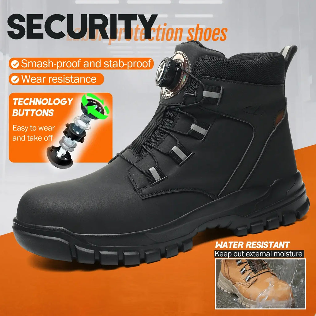 Waterproof Safety Work Boots - Feet Dry and Protected.