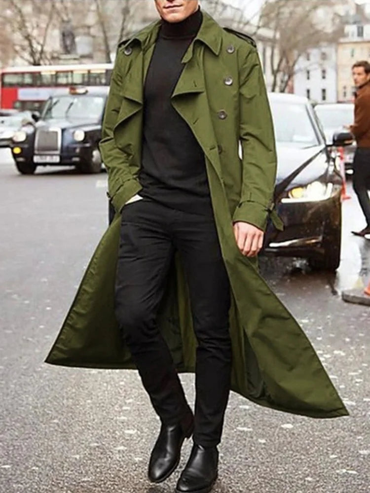 British Style Long Trench Coat