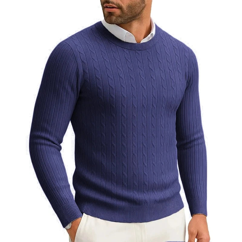 Men’s Cable Knit Crewneck Sweater