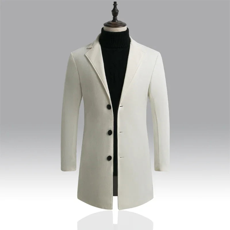 Wool Blend Long Coat