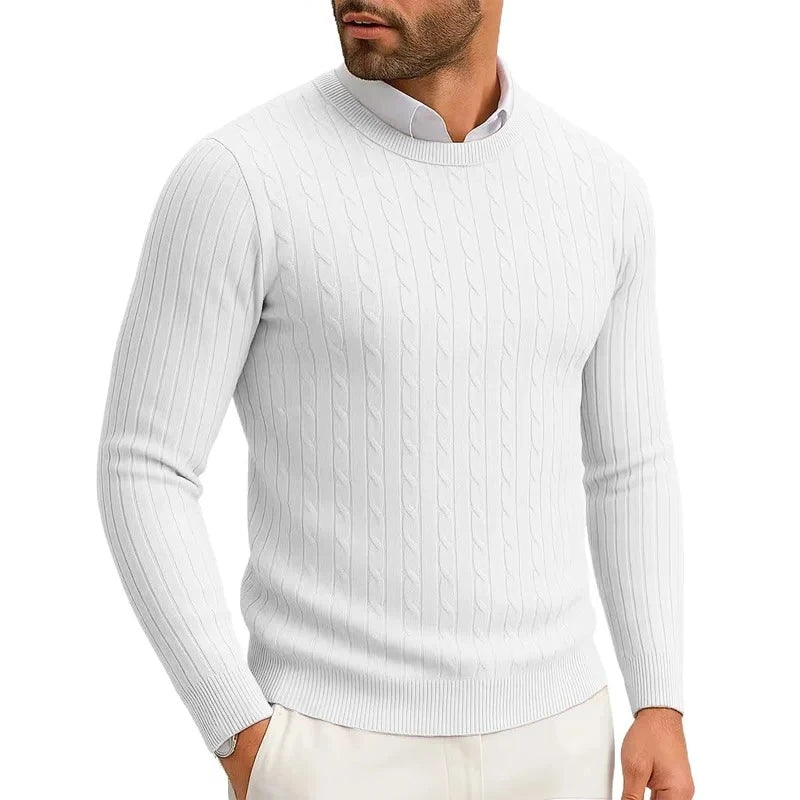 Men’s Cable Knit Crewneck Sweater