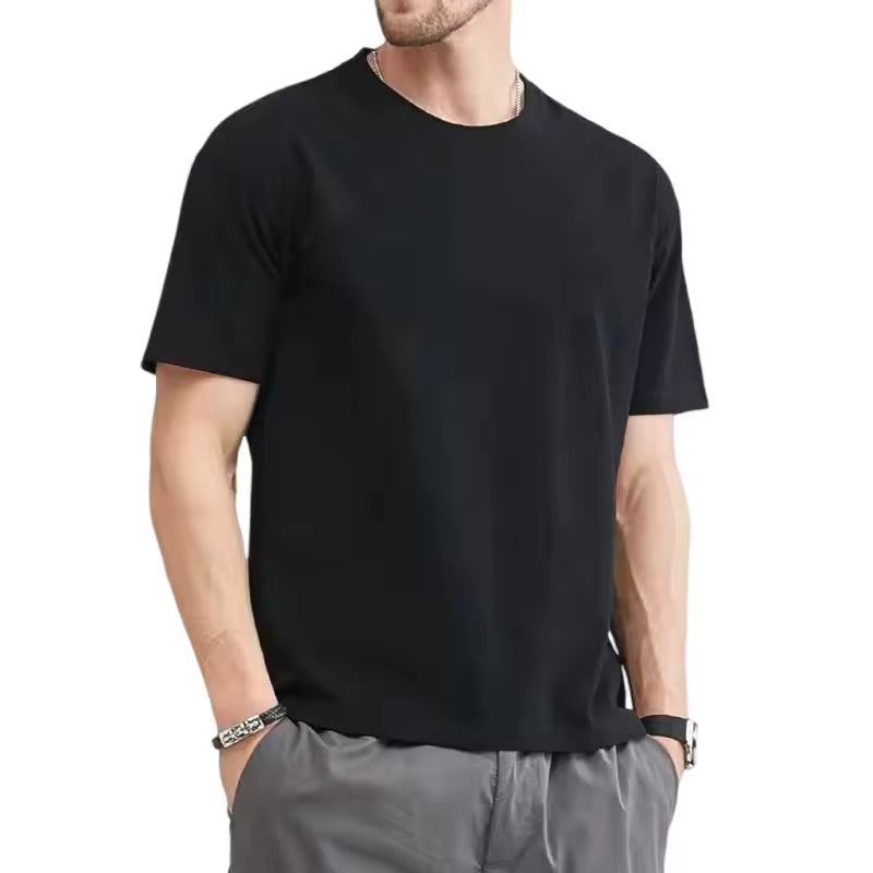 Men's Breathable Moisture-Wicking T-Shirt in Black