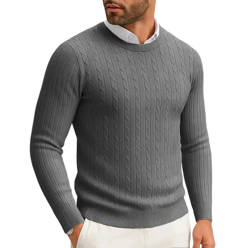Men’s Cable Knit Crewneck Sweater