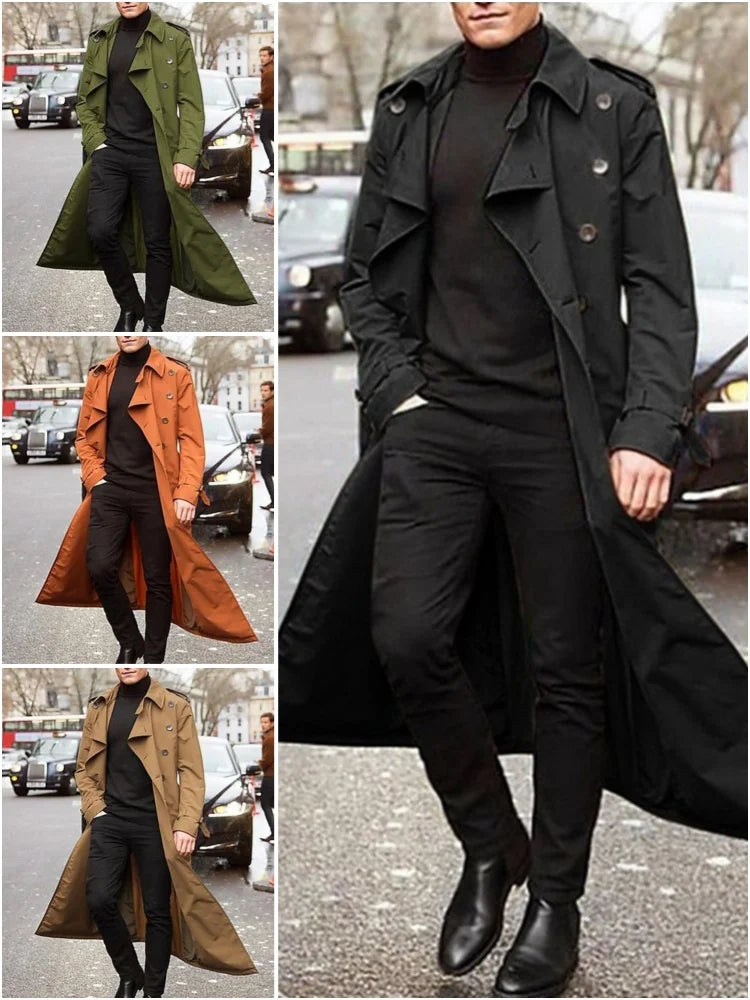 British Style Long Trench Coat