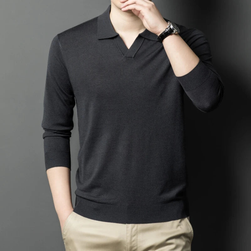 Men’s V-Neck Wool Sweater