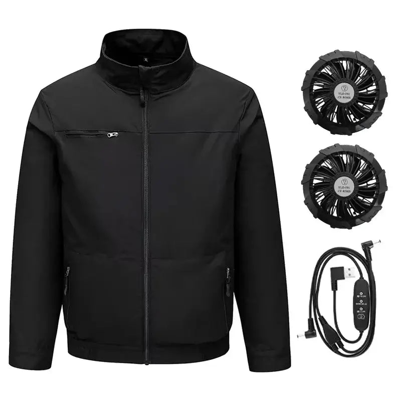 Men’s USB Cooling Fan Jacket – Breathable Outdoor Workwear for Heat Relief