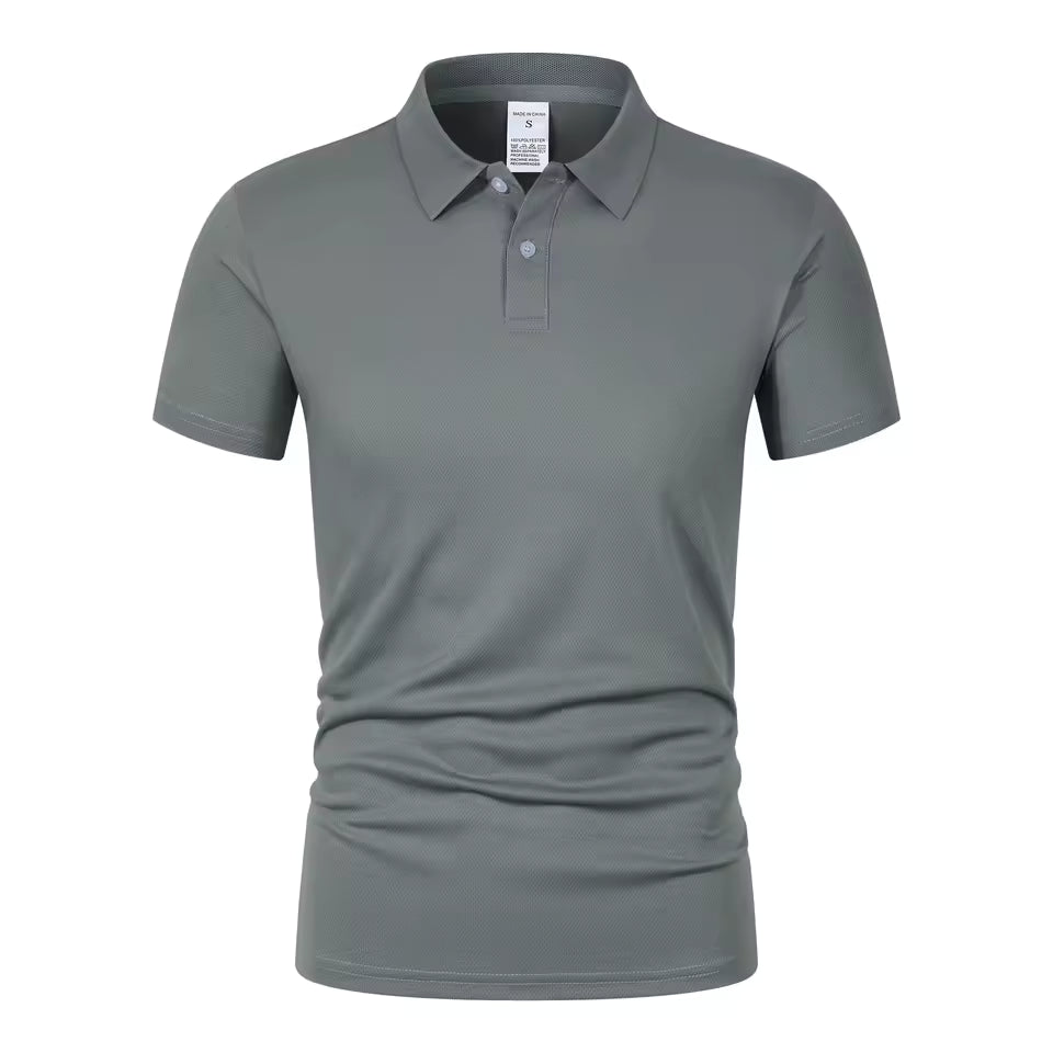 Men's essential summer polo in Grey