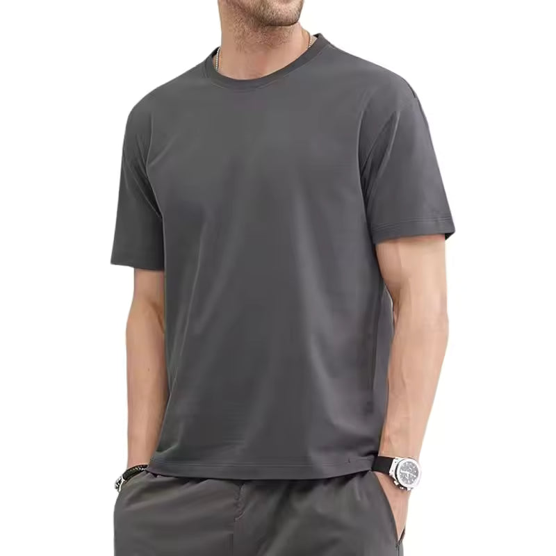 Men's Breathable Moisture-Wicking T-Shirt in Dark Grey