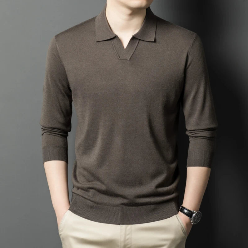Men’s V-Neck Wool Sweater