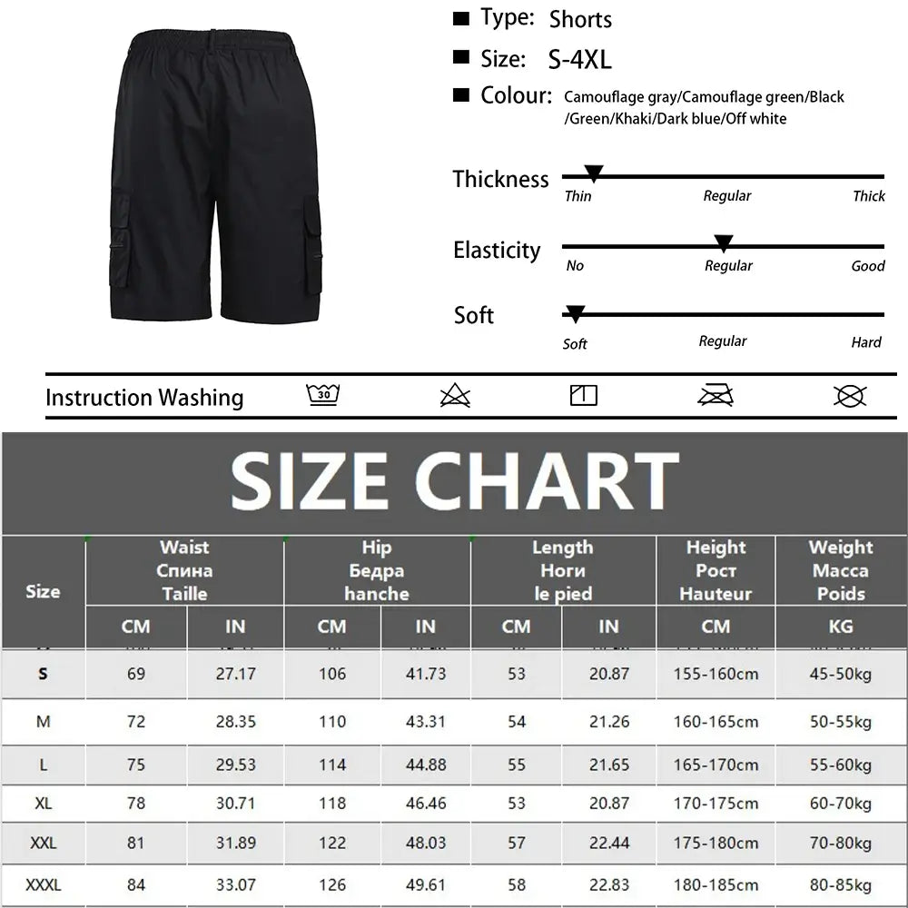 Men’s Tactical Cargo Shorts - Multi-Pocket Outdoor