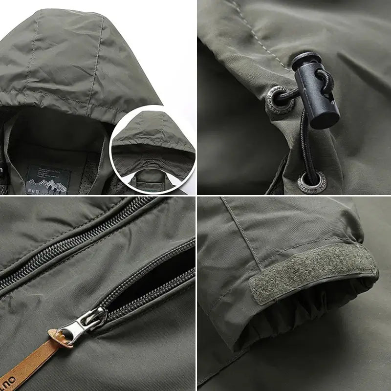 Men’s Waterproof Tactical Windbreaker – Outdoor Adventures Jacket
