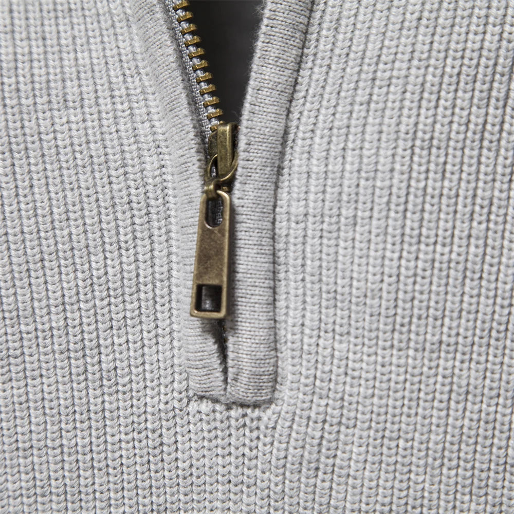 Men’s Zip-Up Knit Cardigan