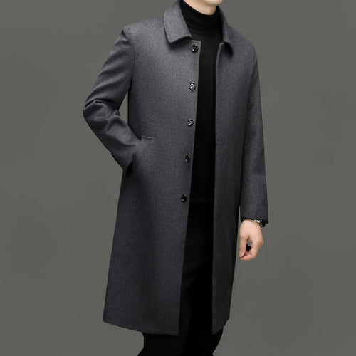 Cashmere Blend Mid-Length Coat