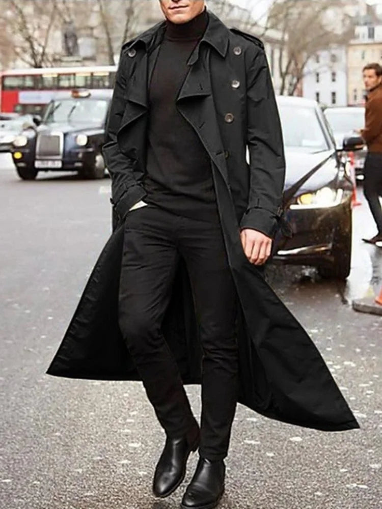British Style Long Trench Coat