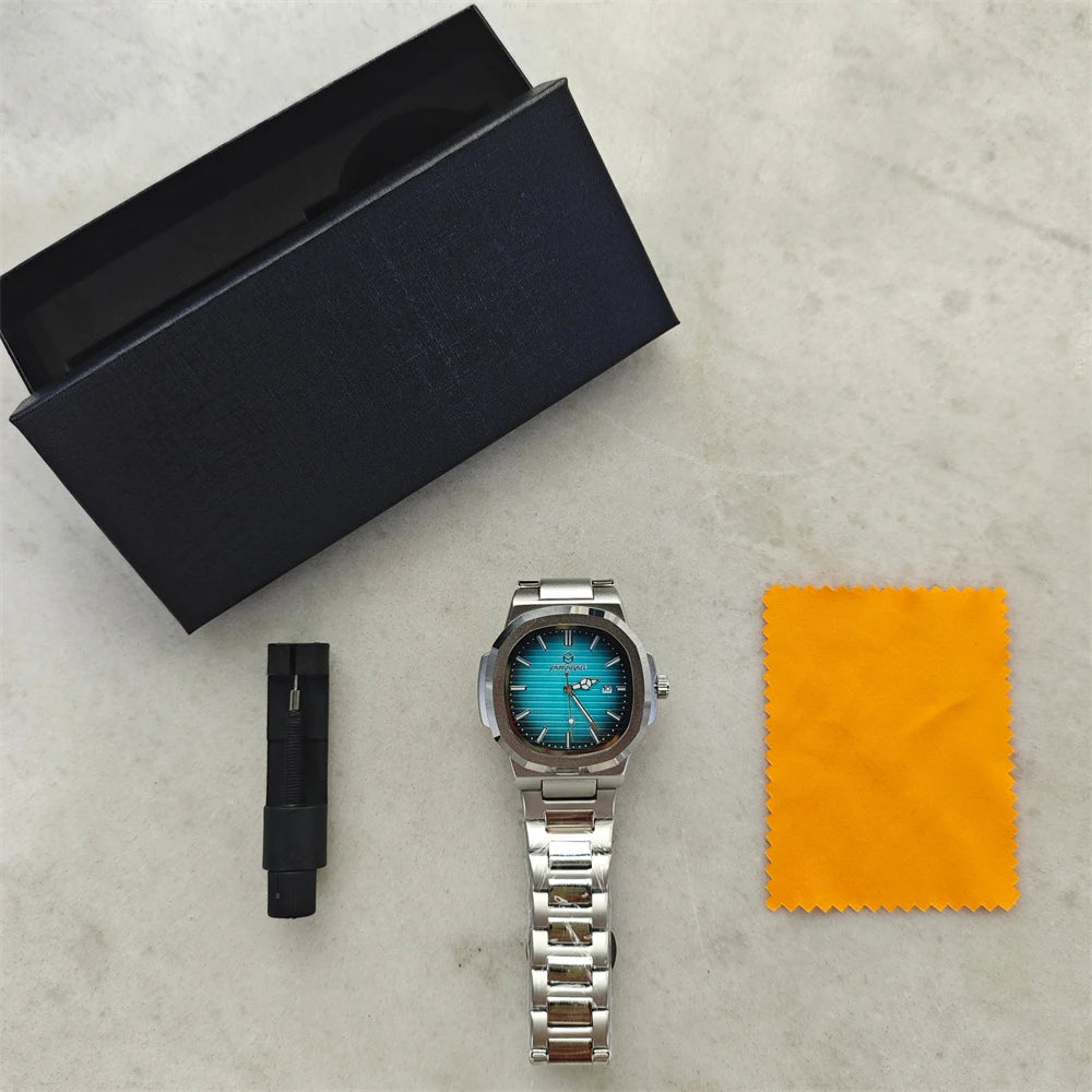 Square Stainless Steel Military Watch