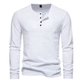 Men’s Cotton Long Sleeve Henley T-Shirt