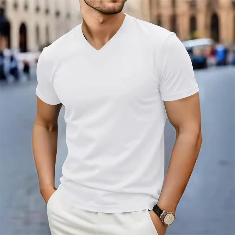 Men’s Smart Casual V-Neck T-Shirt