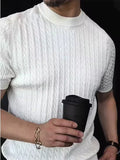 Men’s Cable Knit Slim Fit T-Shirt